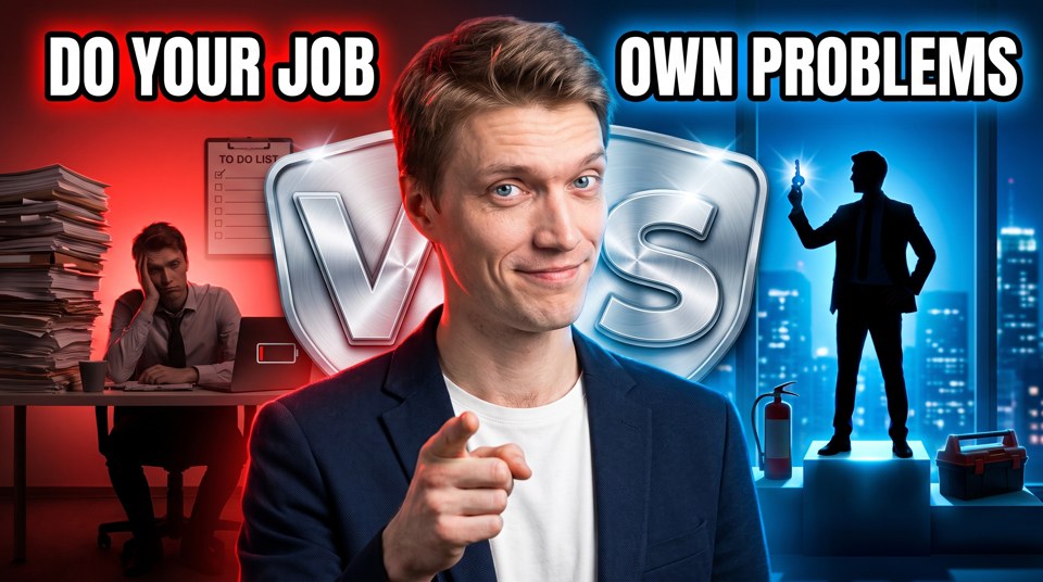 AI thumbnail: the creator between DO YOUR JOB and OWN PROBLEMS